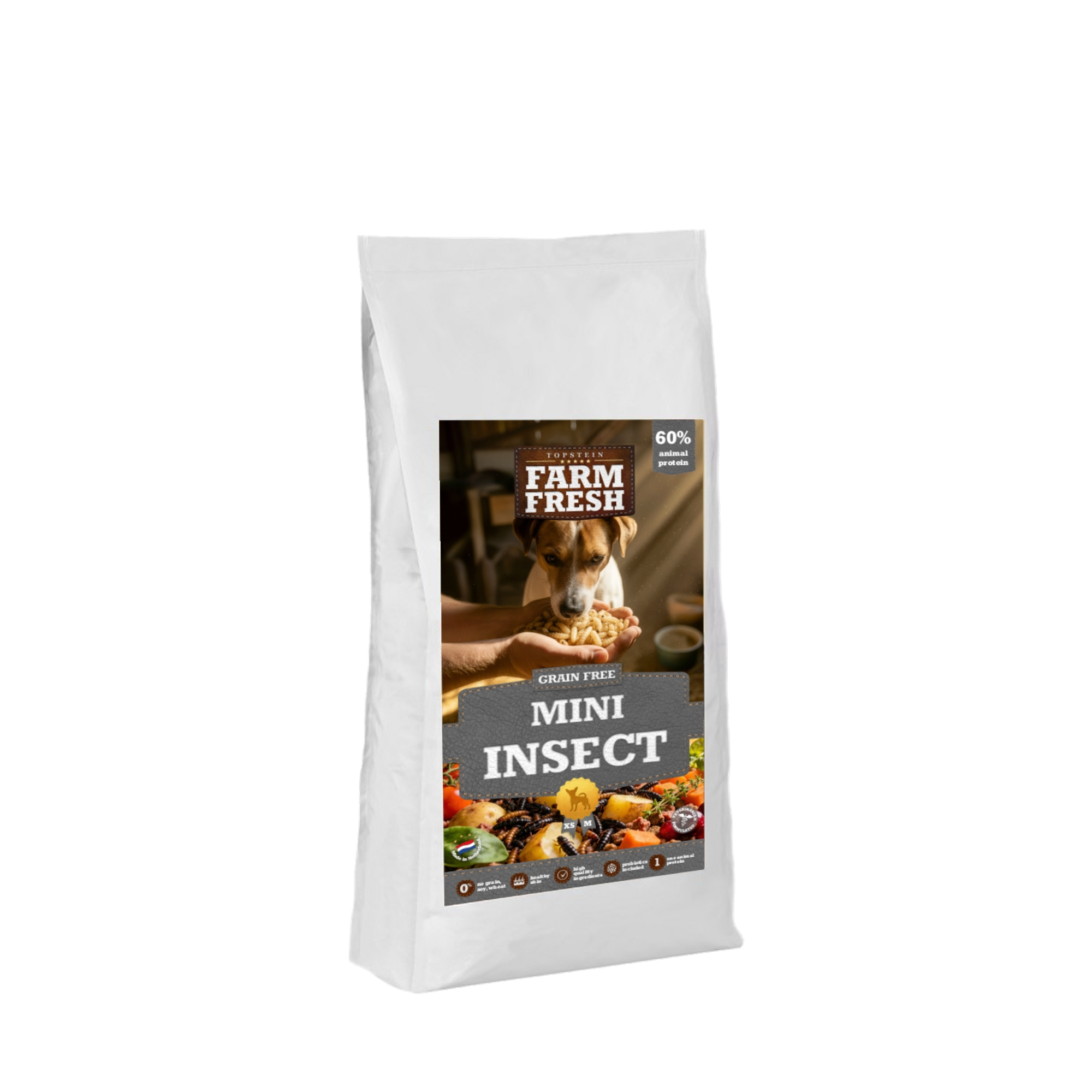 Pytel granulí Farm Fresh Mini Insect Grain Free